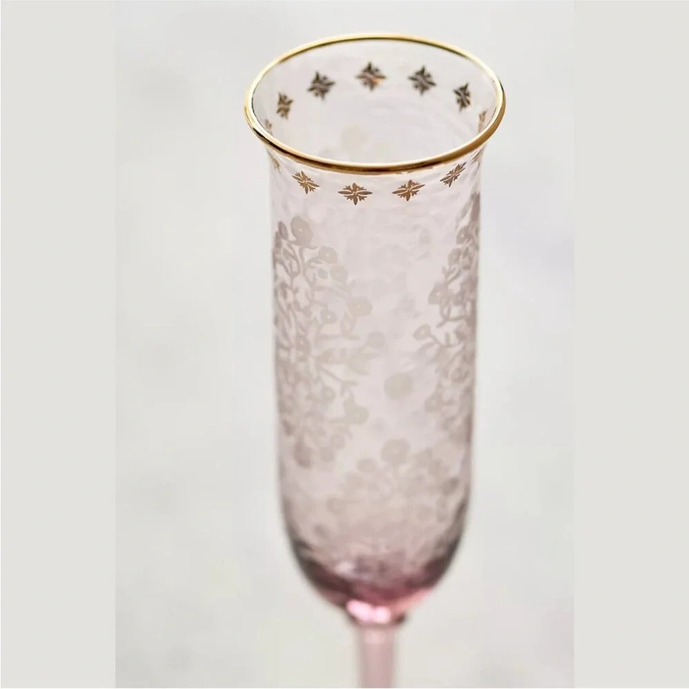 Sinna Champagne Flute Glasses / Set of 4 ~ Color:Lilac